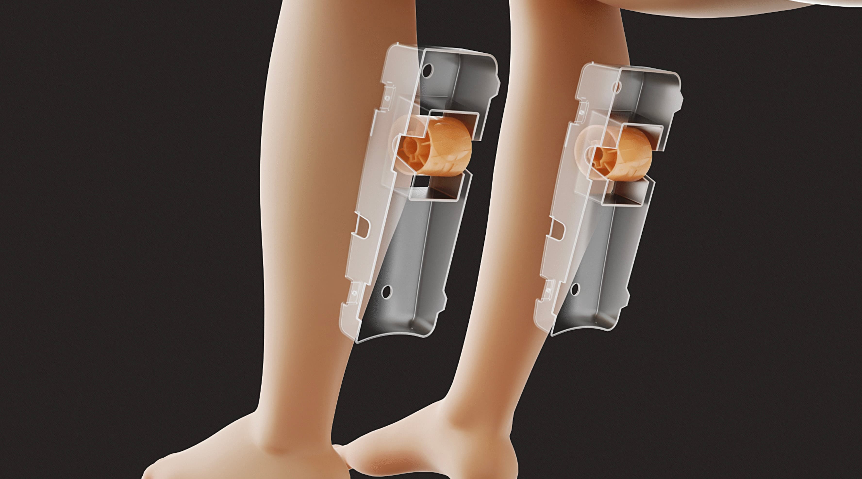 Vádligyúrás a vádli mögött elhelyezett görgővel is